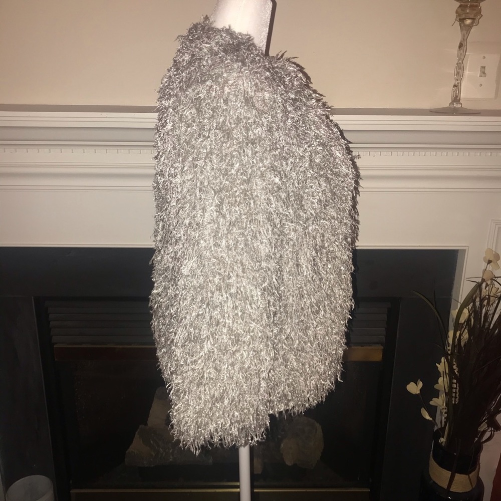 Zara Basic Collection Silver Shaggy Jacket - image 3